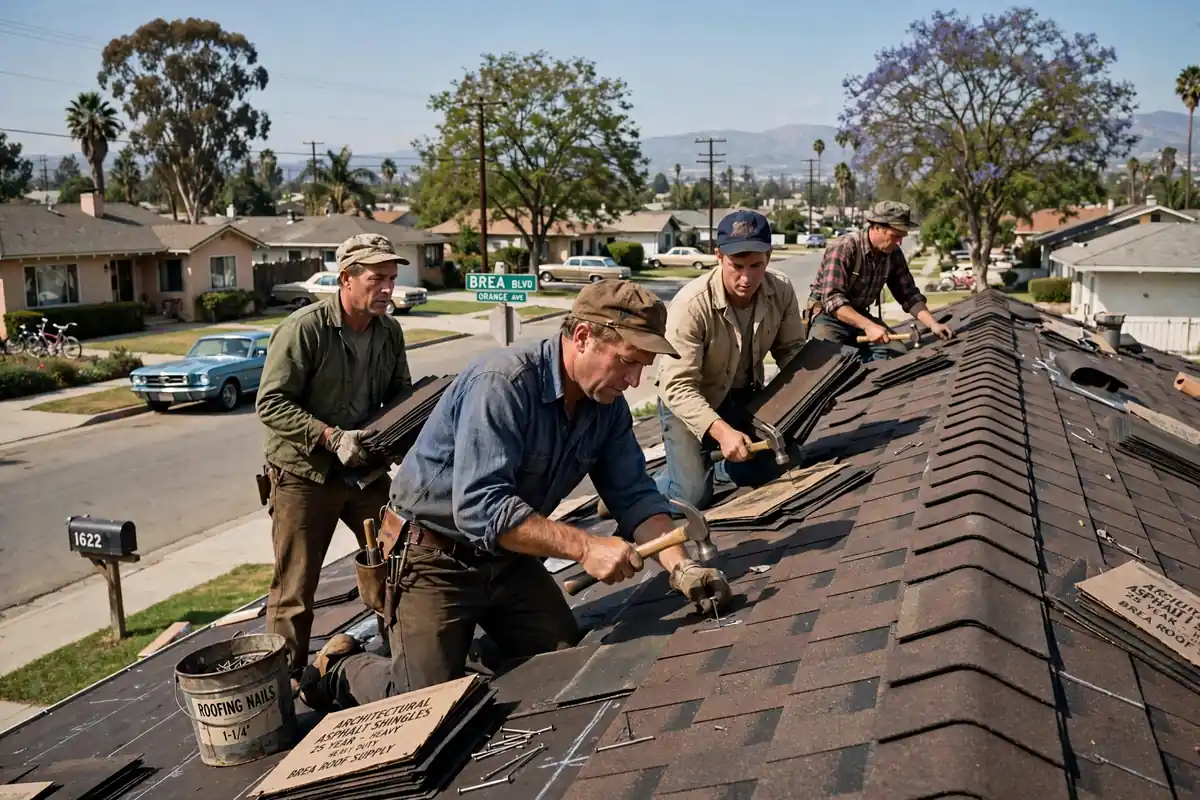 Reemplazo de techo de tejas asfalticas en Tamarack, Brea, CA 92821