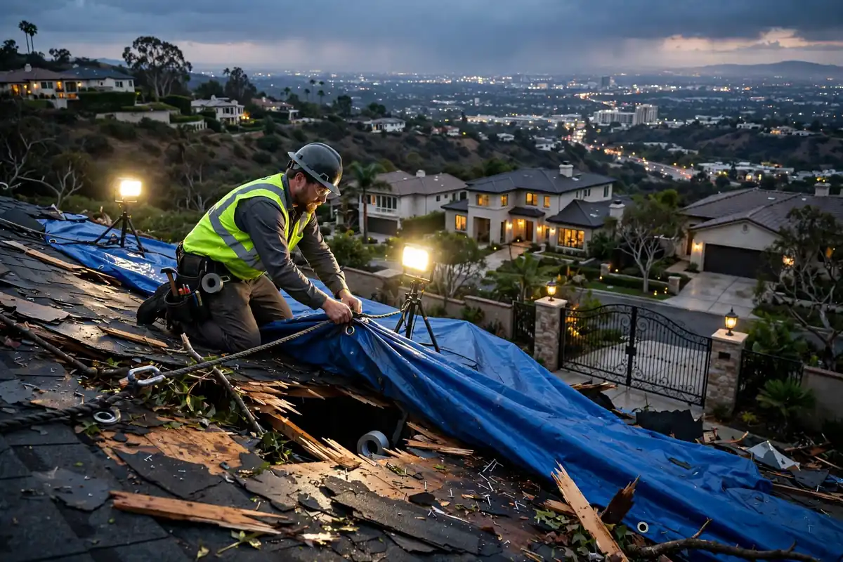 Reemplazo de techo de emergencia en Blackstone, Brea, CA 92821