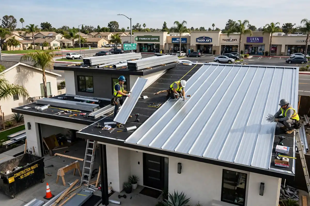 Reemplazo de techo de metal en West Brea, Brea, CA 92821