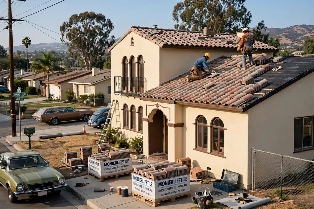 Reemplazo de techo de tejas en Birch Hills, Brea, CA 92821