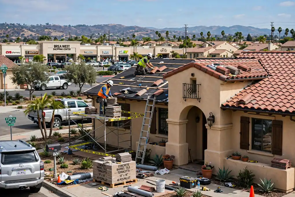 Reemplazo de techo de tejas en West Brea, Brea, CA 92821