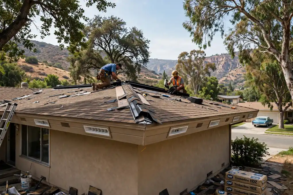 Mejora de la ventilación del techo en Olinda Village, Brea, CA 92823