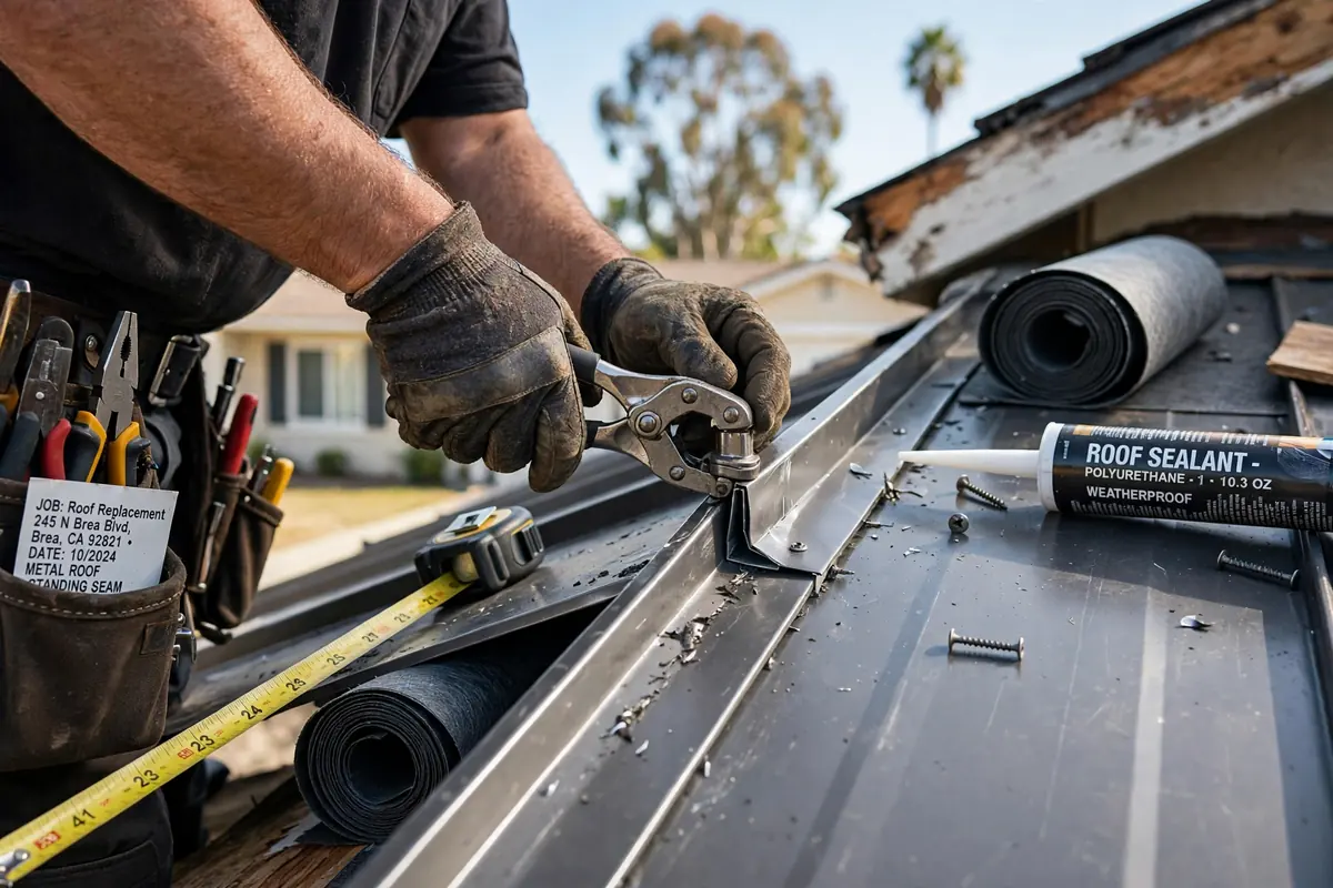 Reemplazo de techo de metal en Brea, CA — instalación profesional