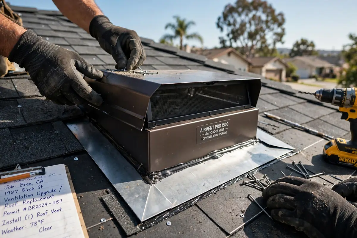 Mejora de la ventilación del techo en Brea, CA — instalación profesional